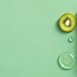 Close view of water droplets on a smooth surface