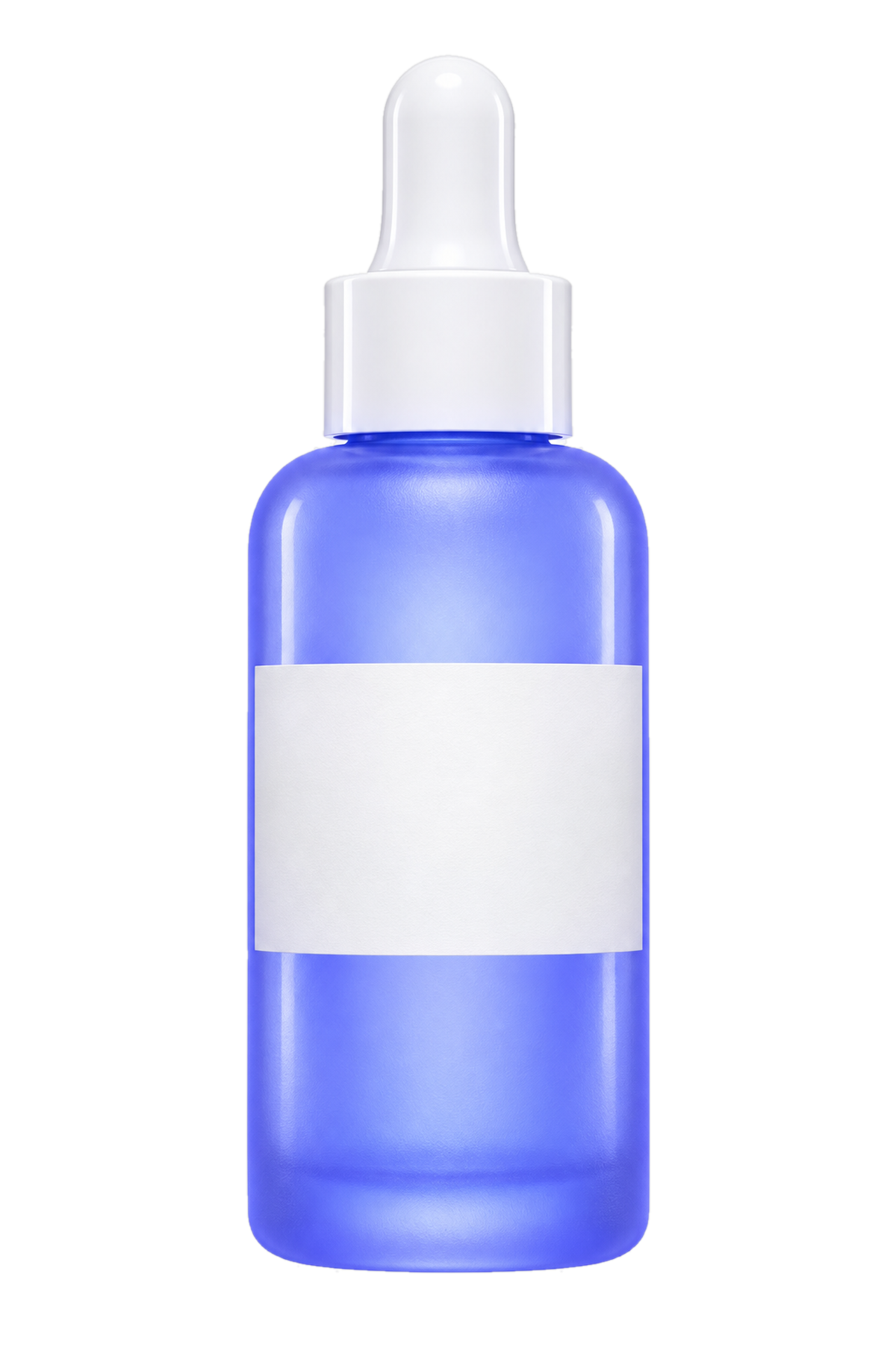 Dewpoint Barrier Serum, a frosted periwinkle glass dropper bottle with a white cap