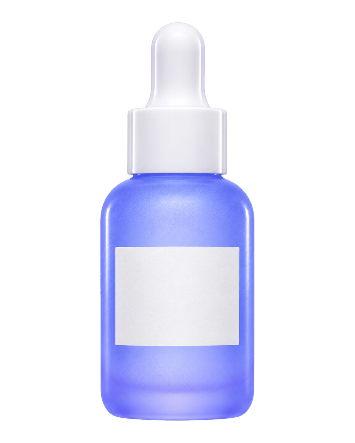 Barrier Serum, a frosted periwinkle glass dropper bottle