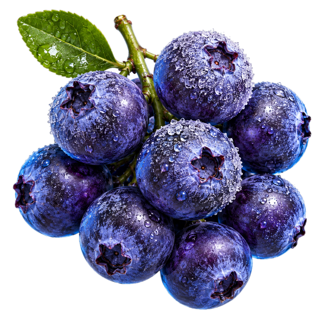 Sticker of a frosted blueberry cluster