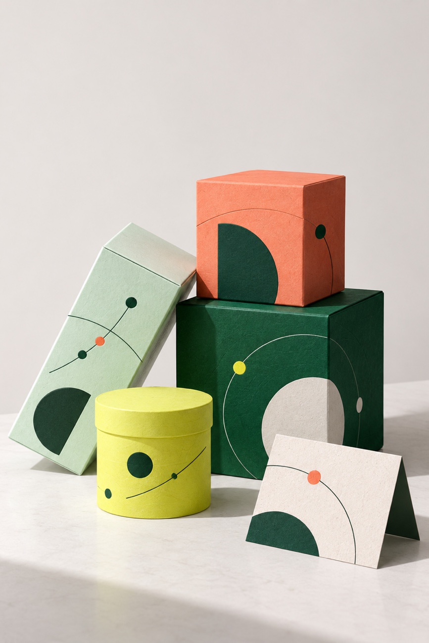 Green and pink gift boxes — Salina, Packaging