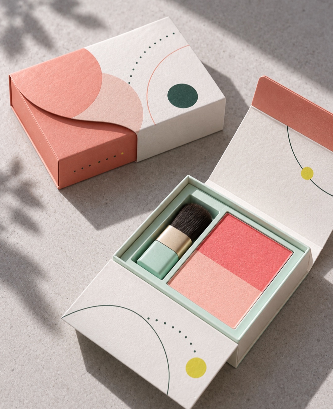 White and pink product box — Piuma, Packaging