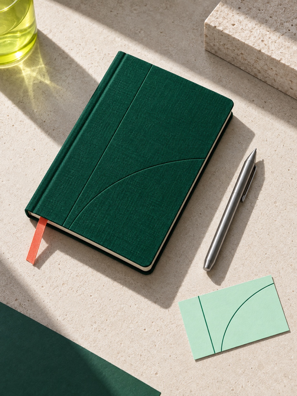 Branded notebook and pen — Ferro & Seta, Identity