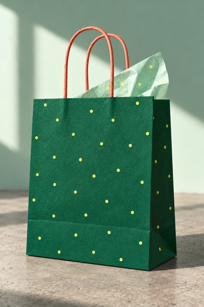 Branded paper shopping bag — Lucciola, Branding