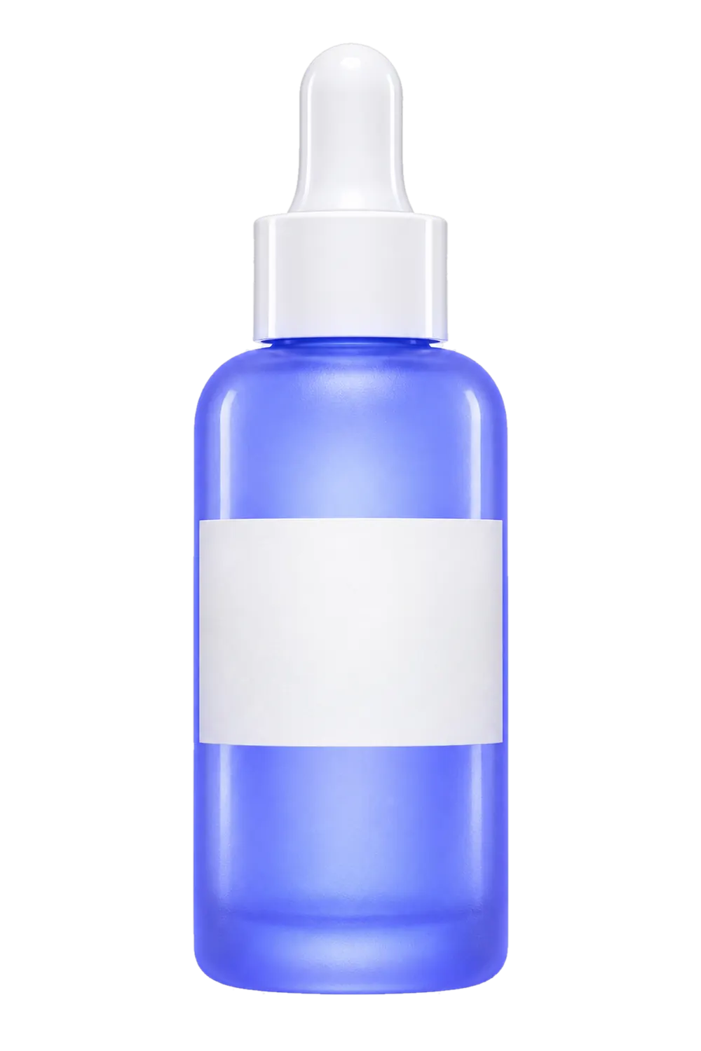 Dewpoint Barrier Serum, a frosted periwinkle glass dropper bottle with a white cap