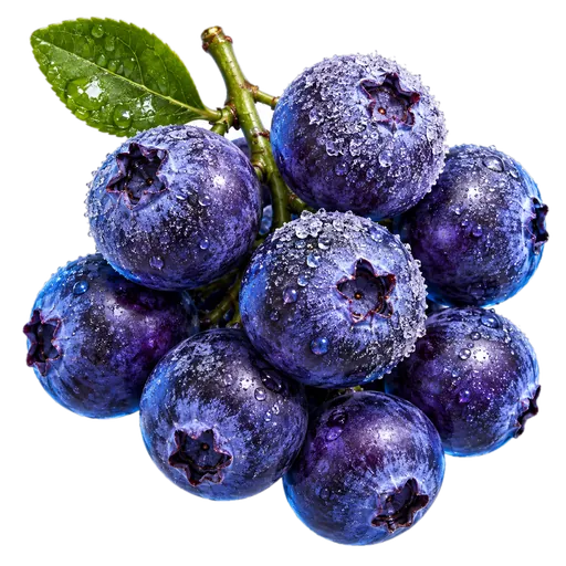 Sticker of a frosted blueberry cluster
