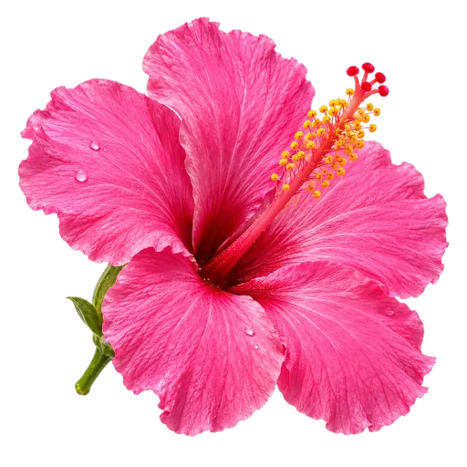 Sticker of a bright pink hibiscus bloom