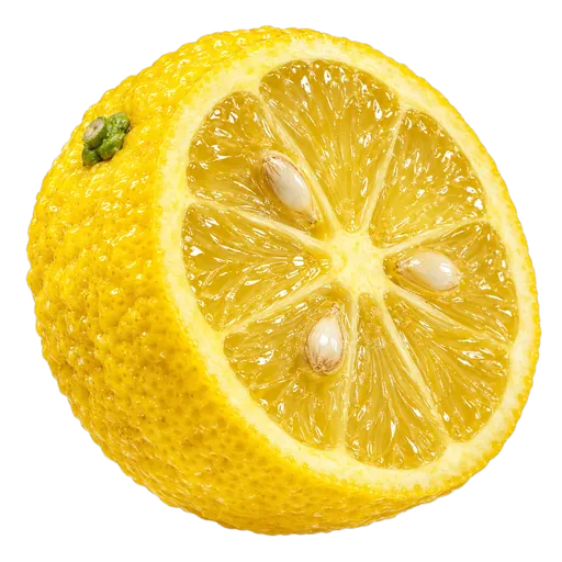 Sticker of a juicy yuzu half-slice