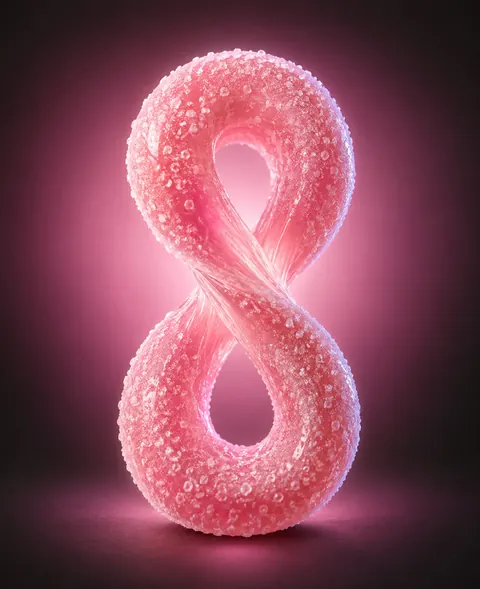 Chewy pink gummy ring