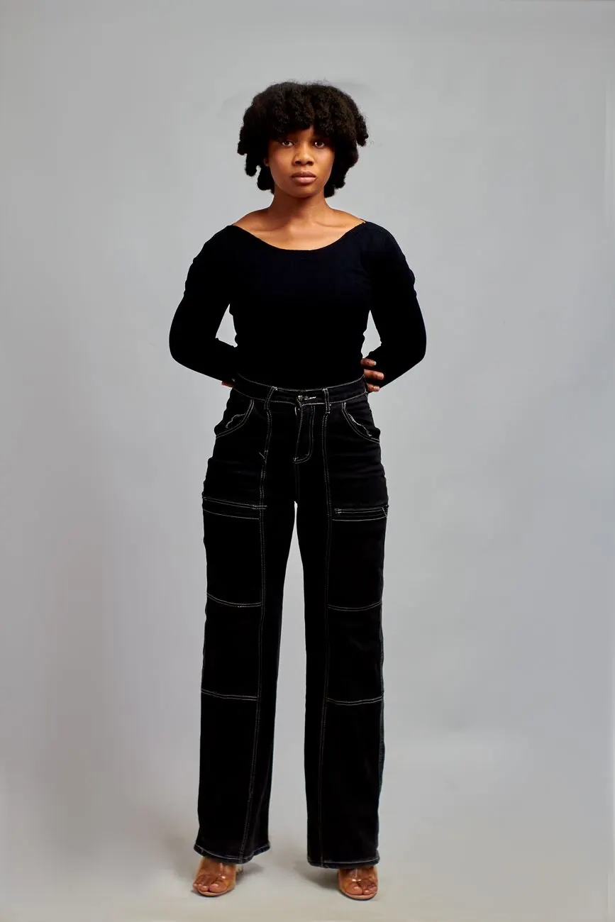 Seam line trousers