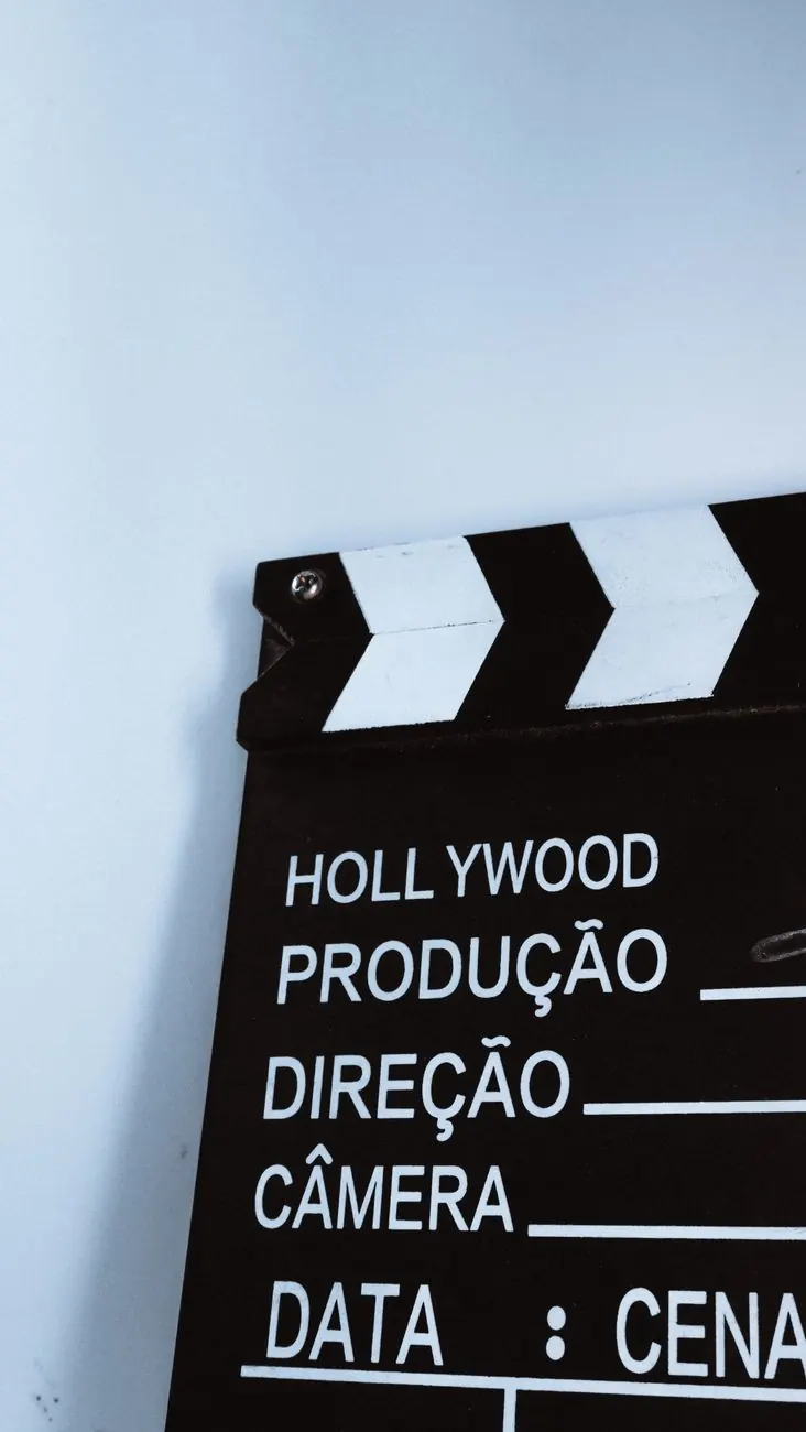 Clapperboard marked for the next take