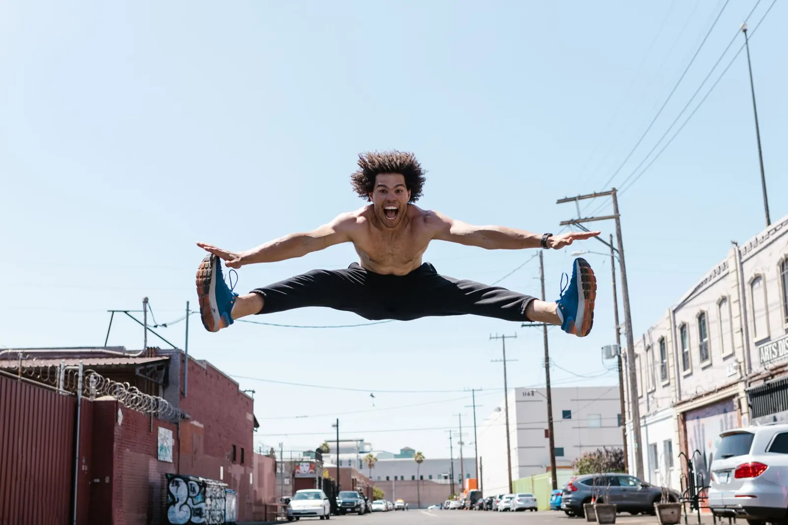 Still from The City Is a Stage, a commercial for Stride Athletic